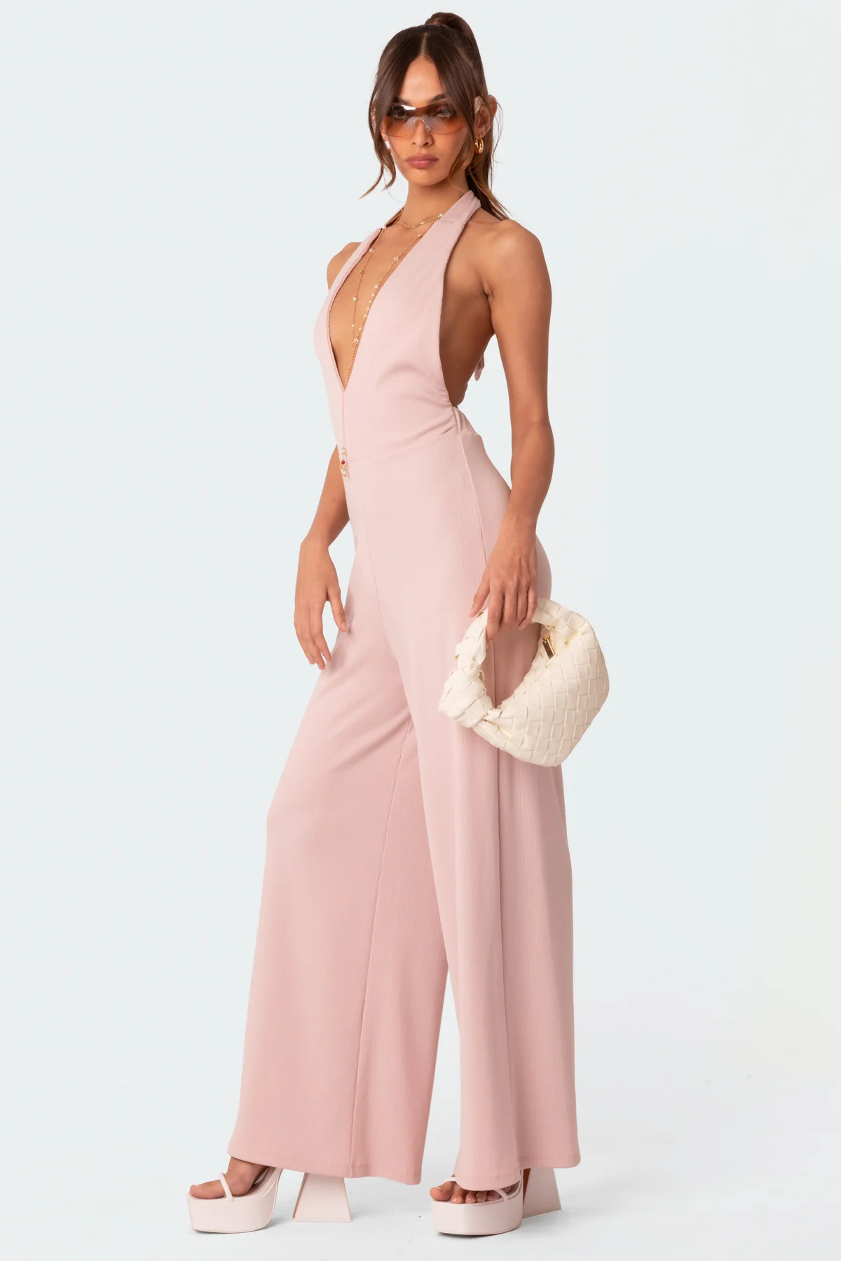Blondie Ribbed Open Back Jumpsuit - Image 4