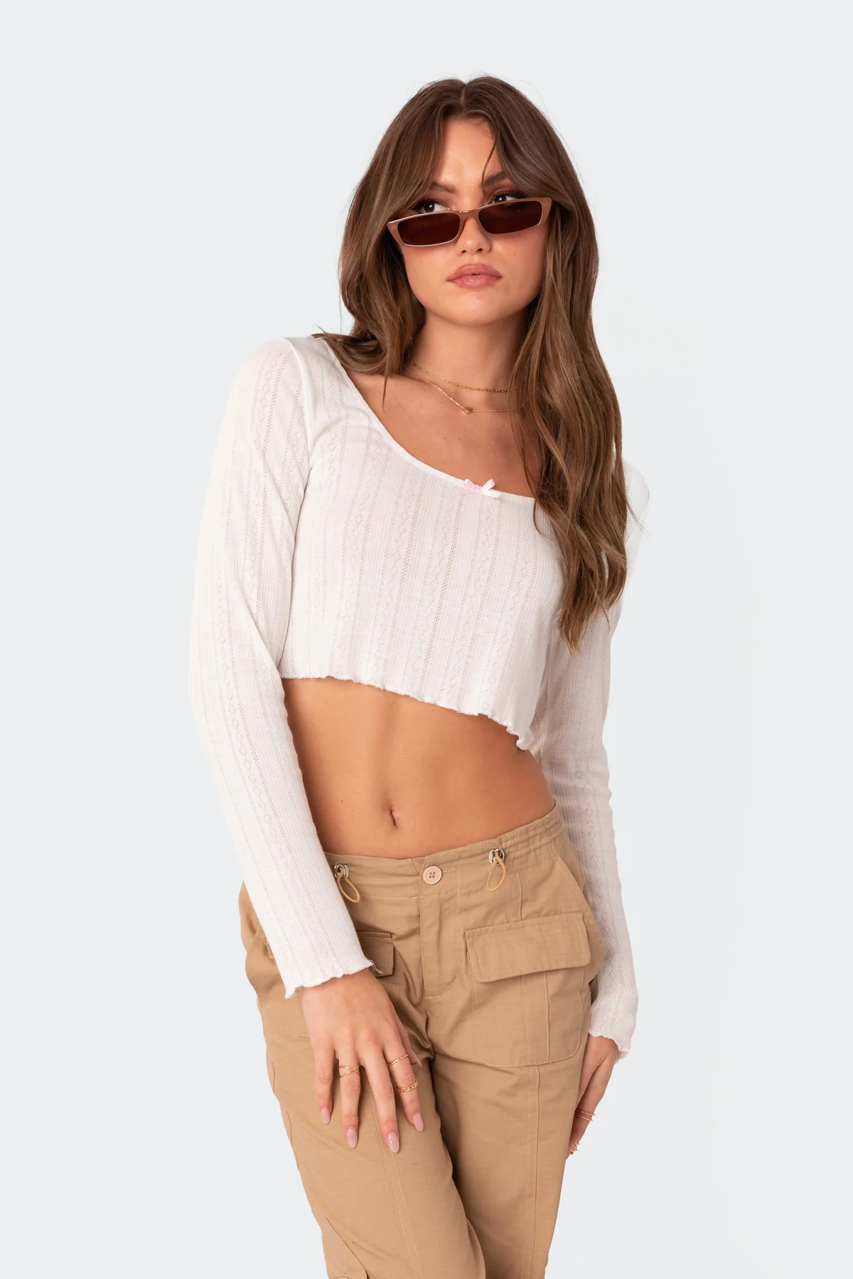 Pointelle Crop Top - Image 3