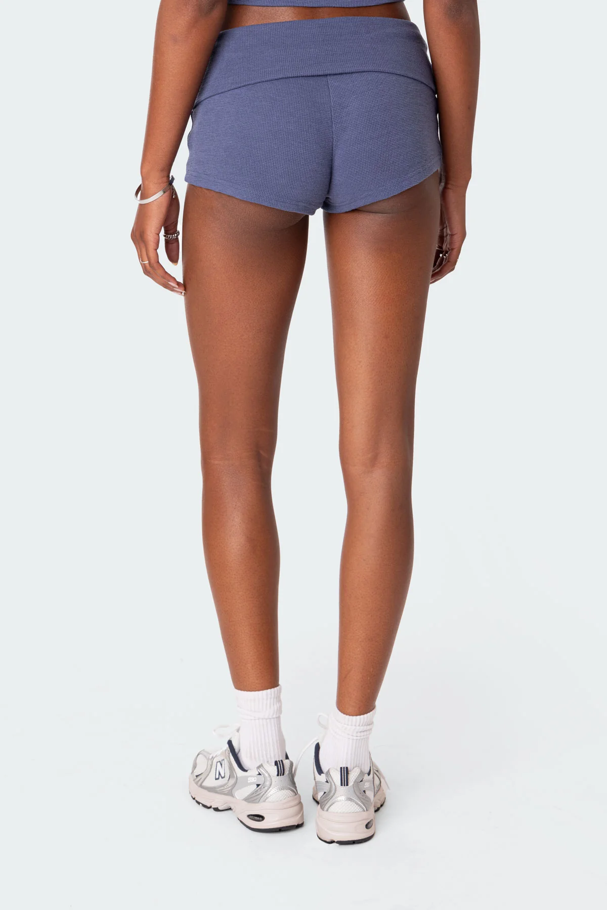 Lizzy Foldover Waffle Shorts - Image 4