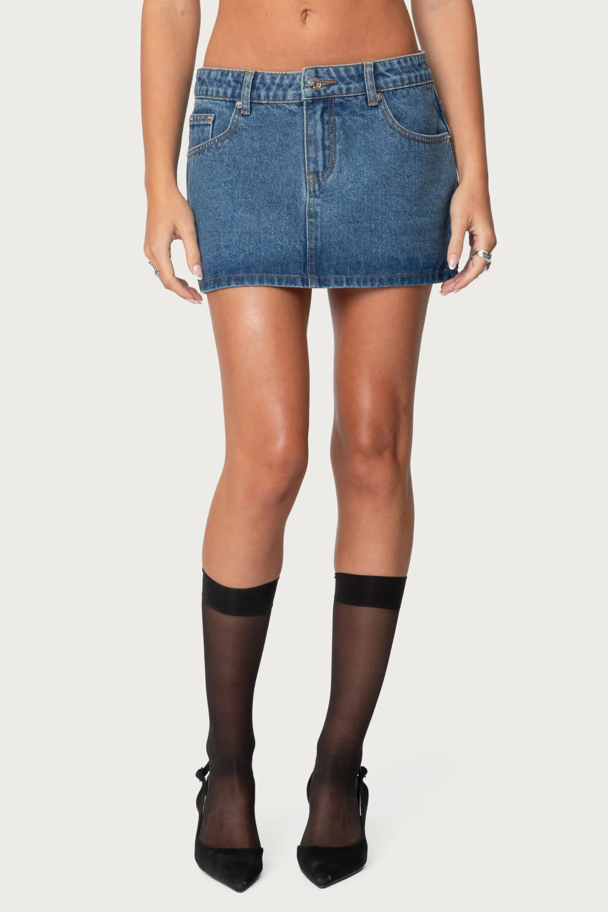 Chiara Denim Micro Skirt - Image 2