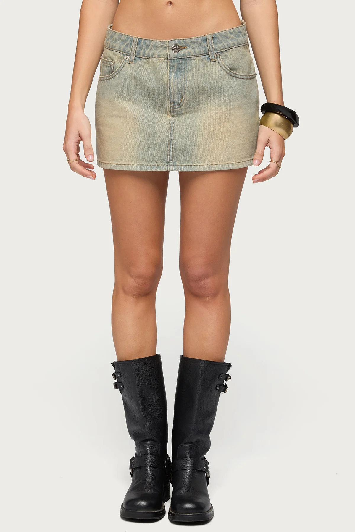 Chiara Denim Micro Skirt - Image 2