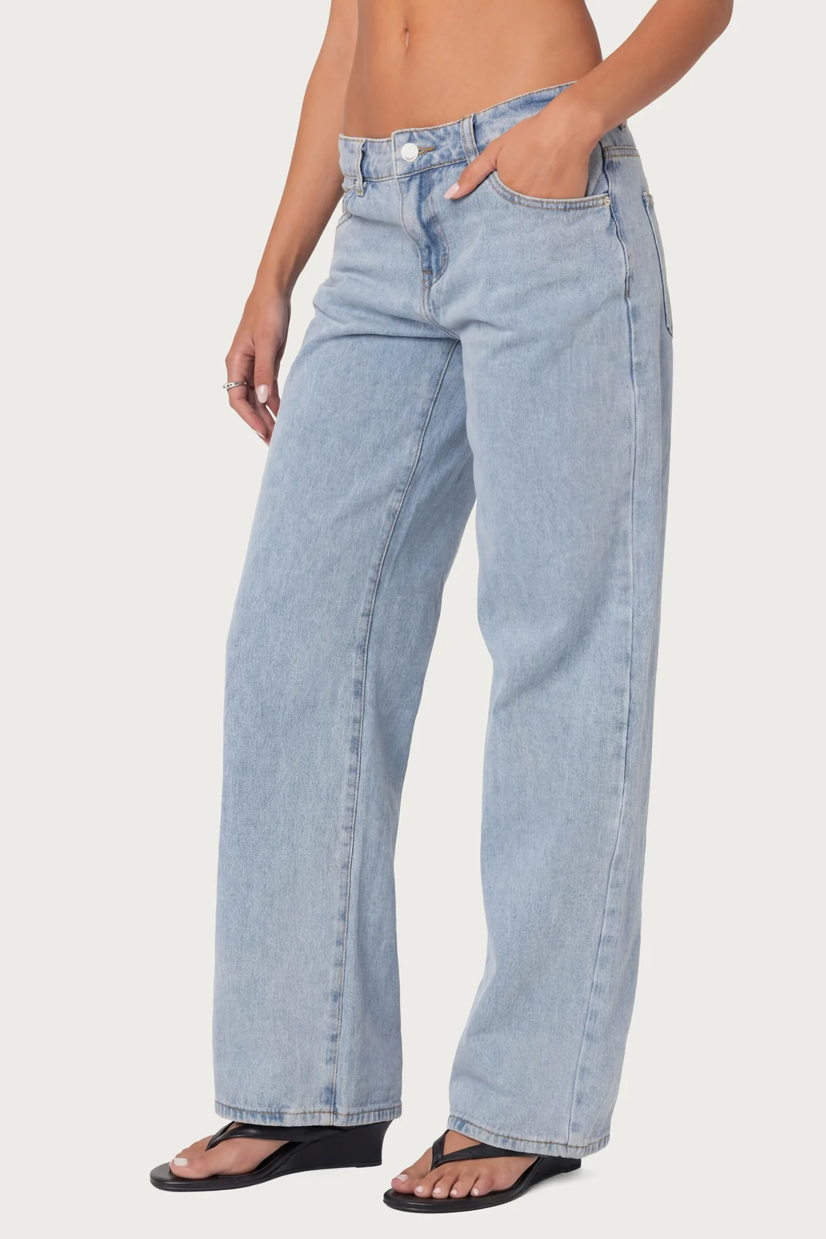 Raelynn Washed Low Rise Baggy Jeans - Image 3
