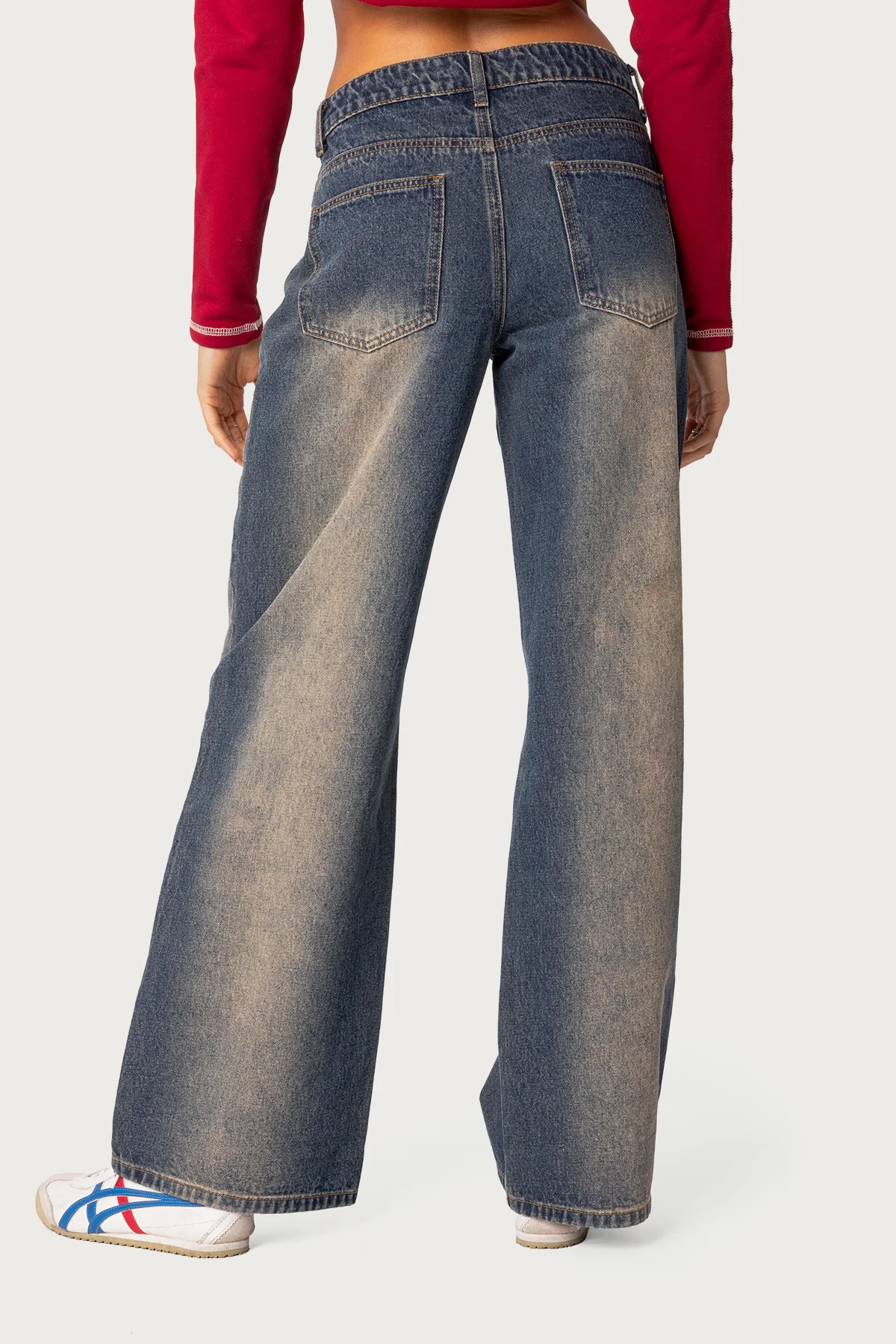 Raelynn Washed Low Rise Baggy Jeans - Image 4