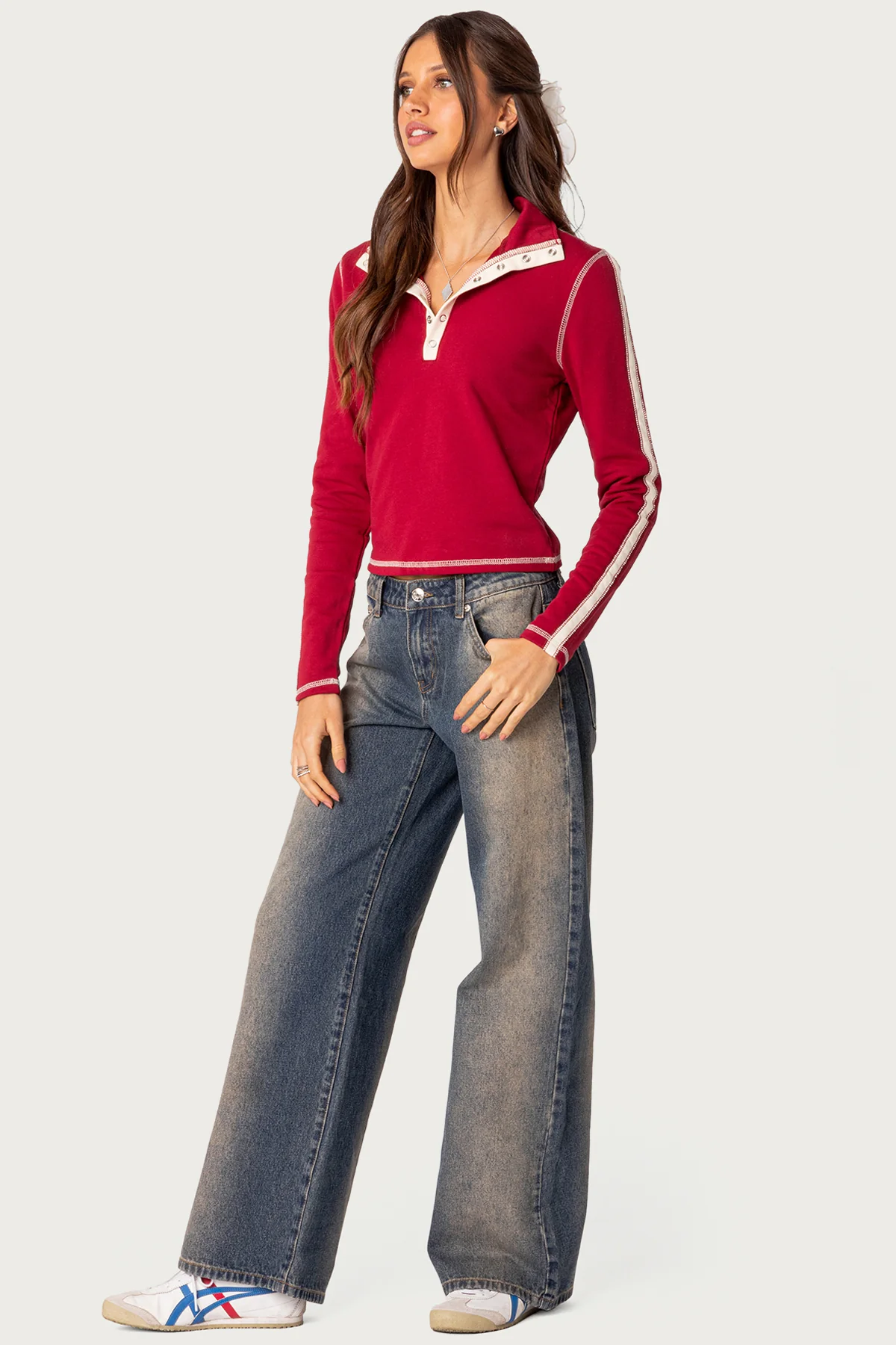 Raelynn Washed Low Rise Baggy Jeans - Image 5