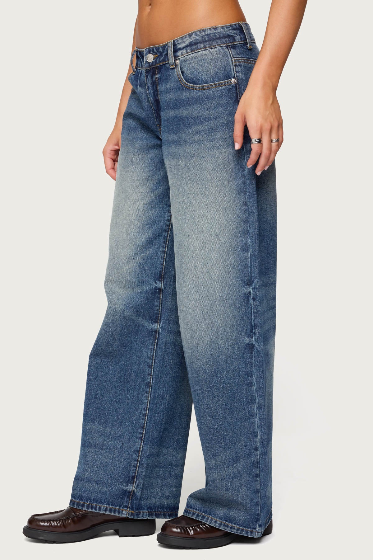 Raelynn Washed Low Rise Baggy Jeans - Image 3