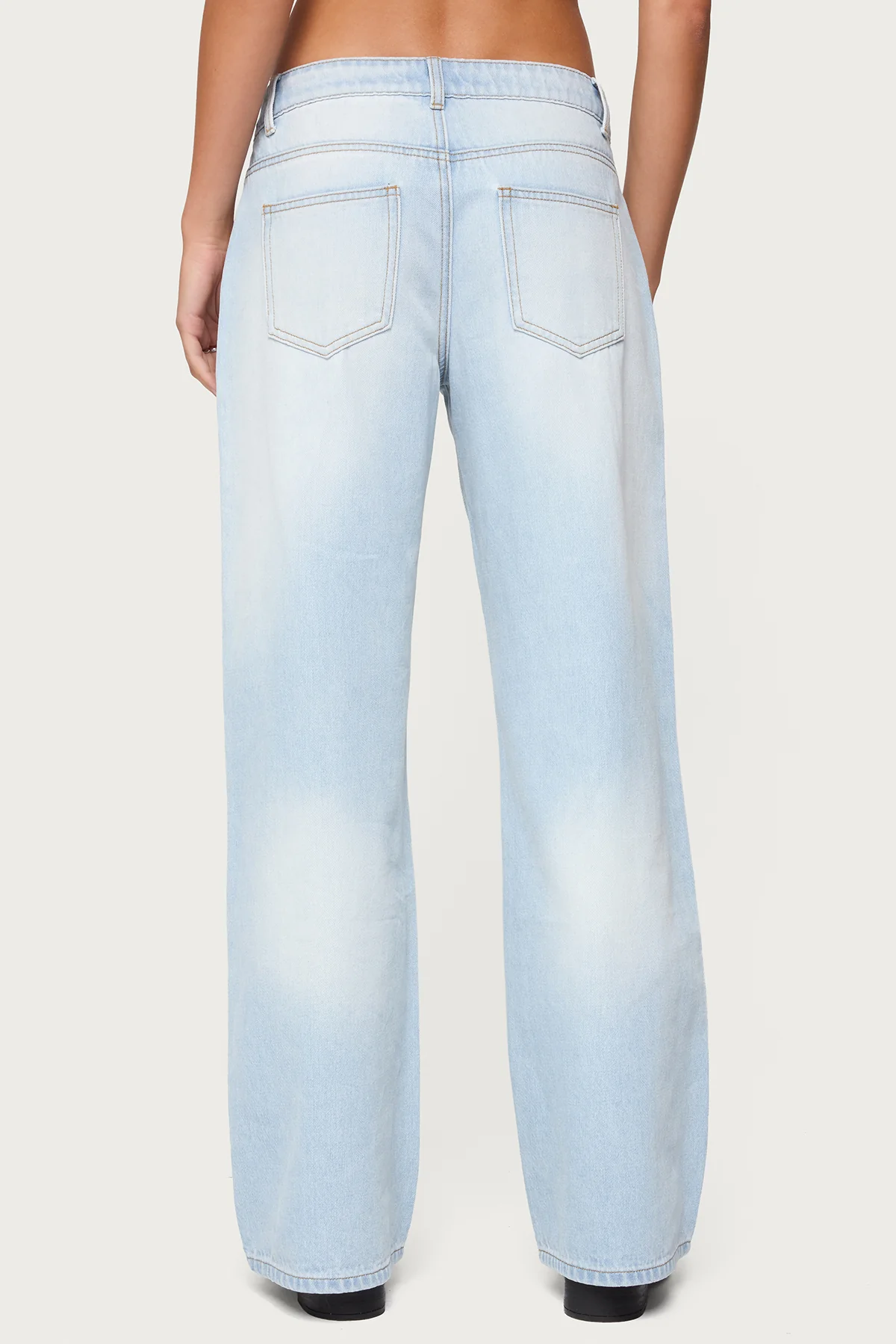 Magda Acid Wash Low Rise Baggy Jeans - Image 5