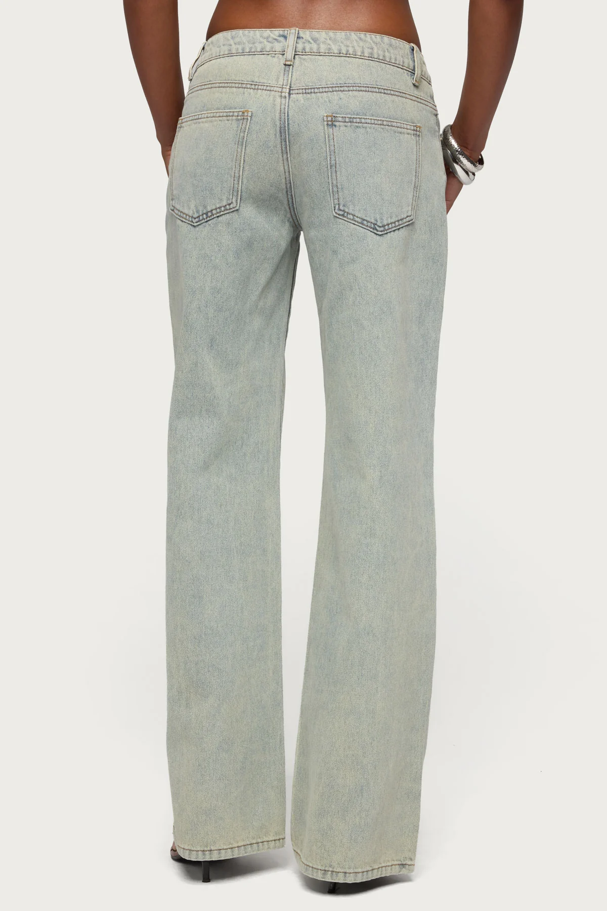 Tall Magda Acid Wash Low Rise Baggy Jeans - Image 4