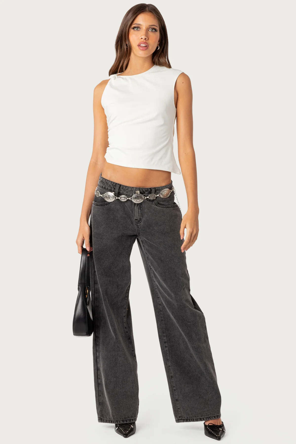Tanya Asymmetric Gathered Top - Image 2