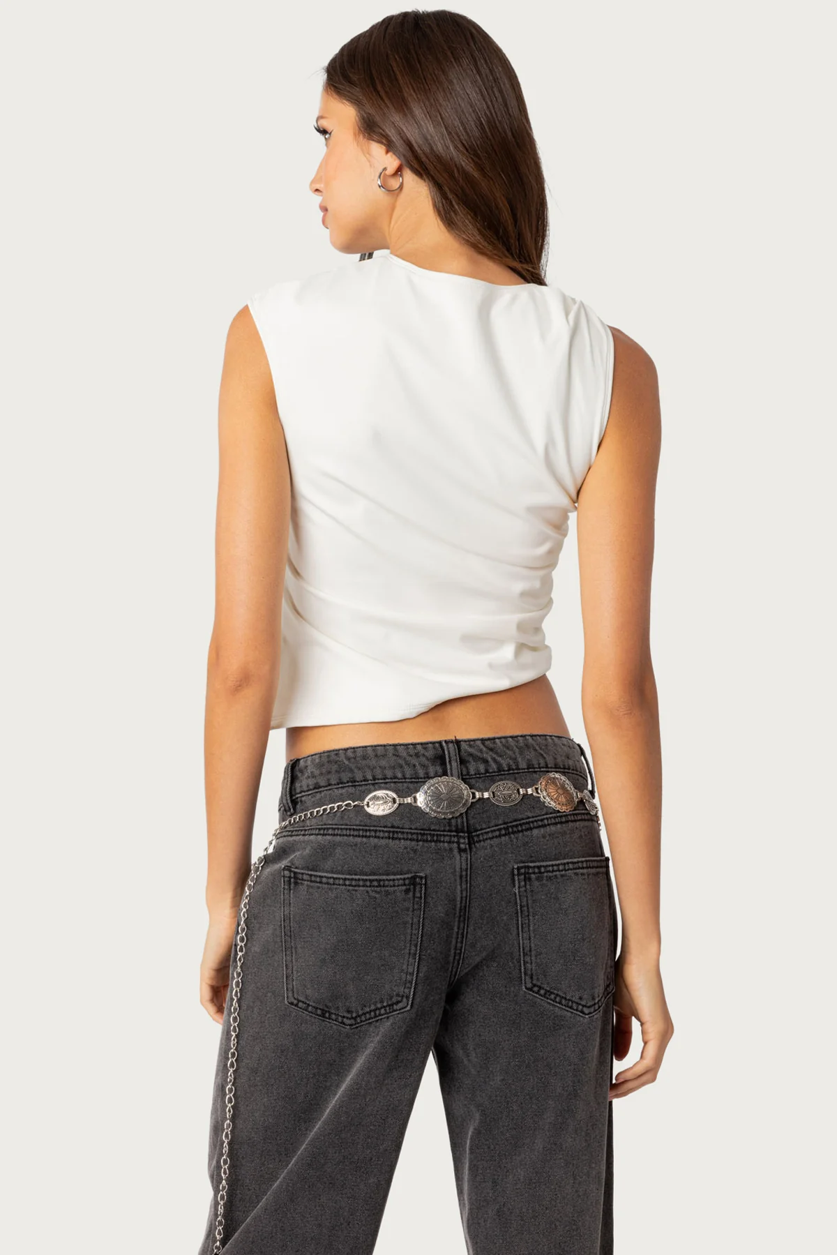 Tanya Asymmetric Gathered Top - Image 4