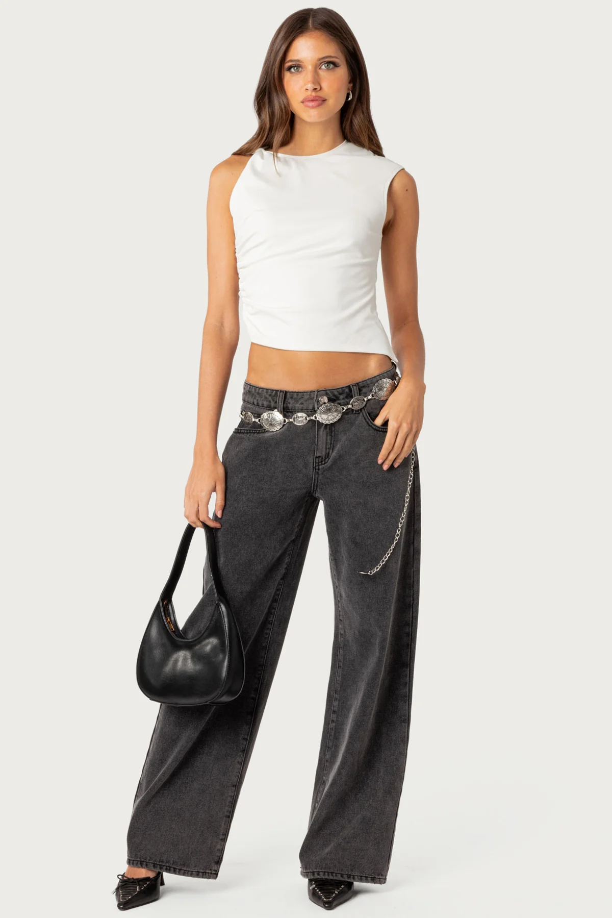 Tanya Asymmetric Gathered Top - Image 5