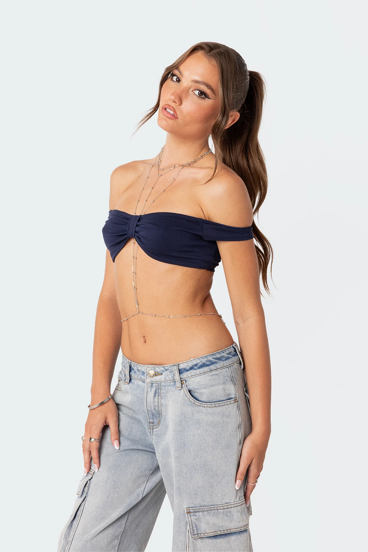 Renata Off Shoulder Crop Top - Image 3