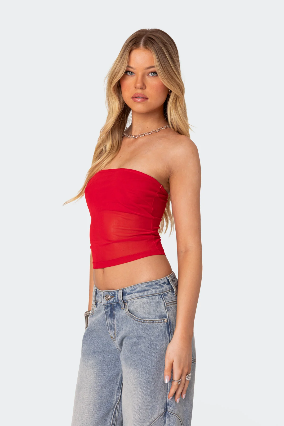 Celestia Sheer Mesh Tube Top - Image 3