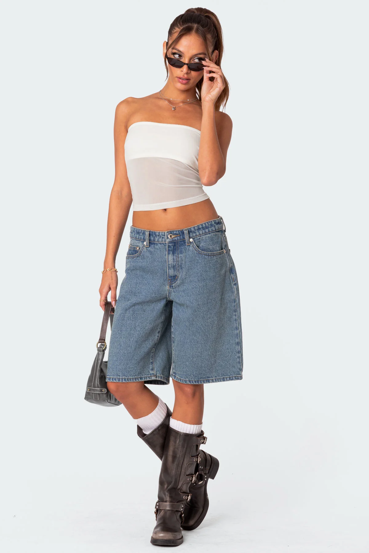 Celestia Sheer Mesh Tube Top - Image 5