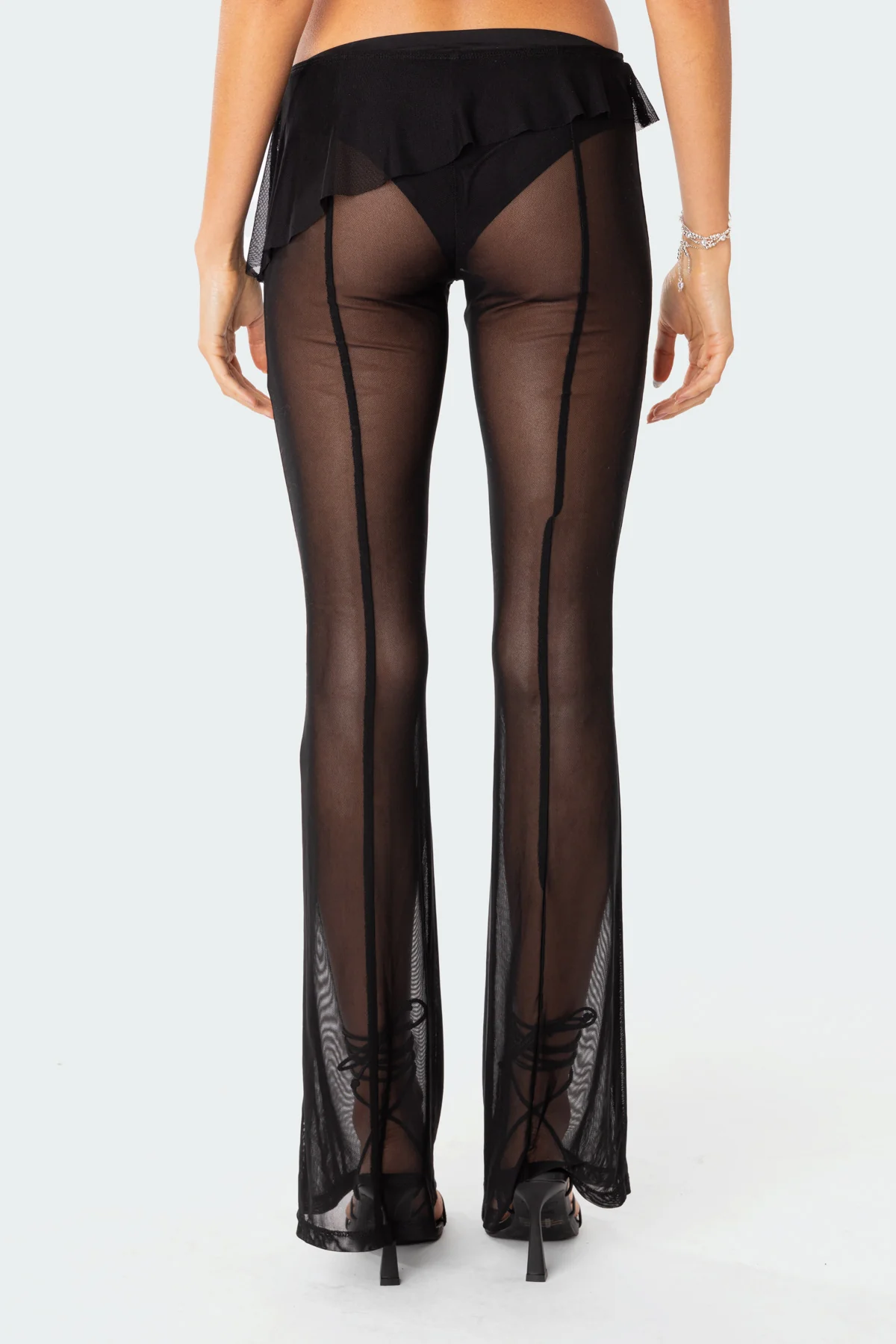Carsen Ruffle Sheer Mesh Pants - Image 5