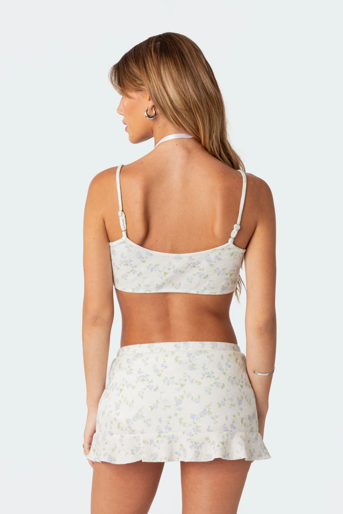 Daydream Printed Waffle Bra Top - Image 4