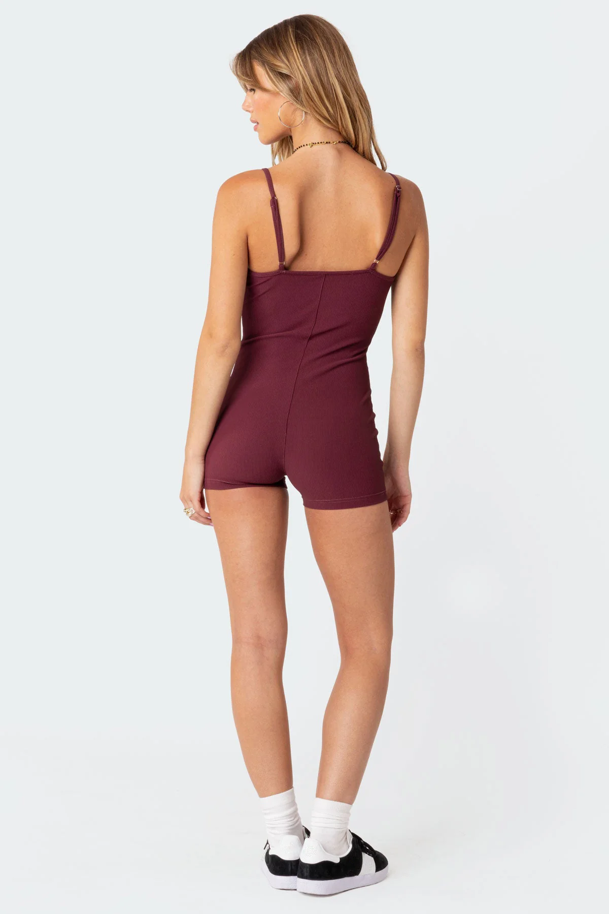 Henley Ribbed Romper - Image 4