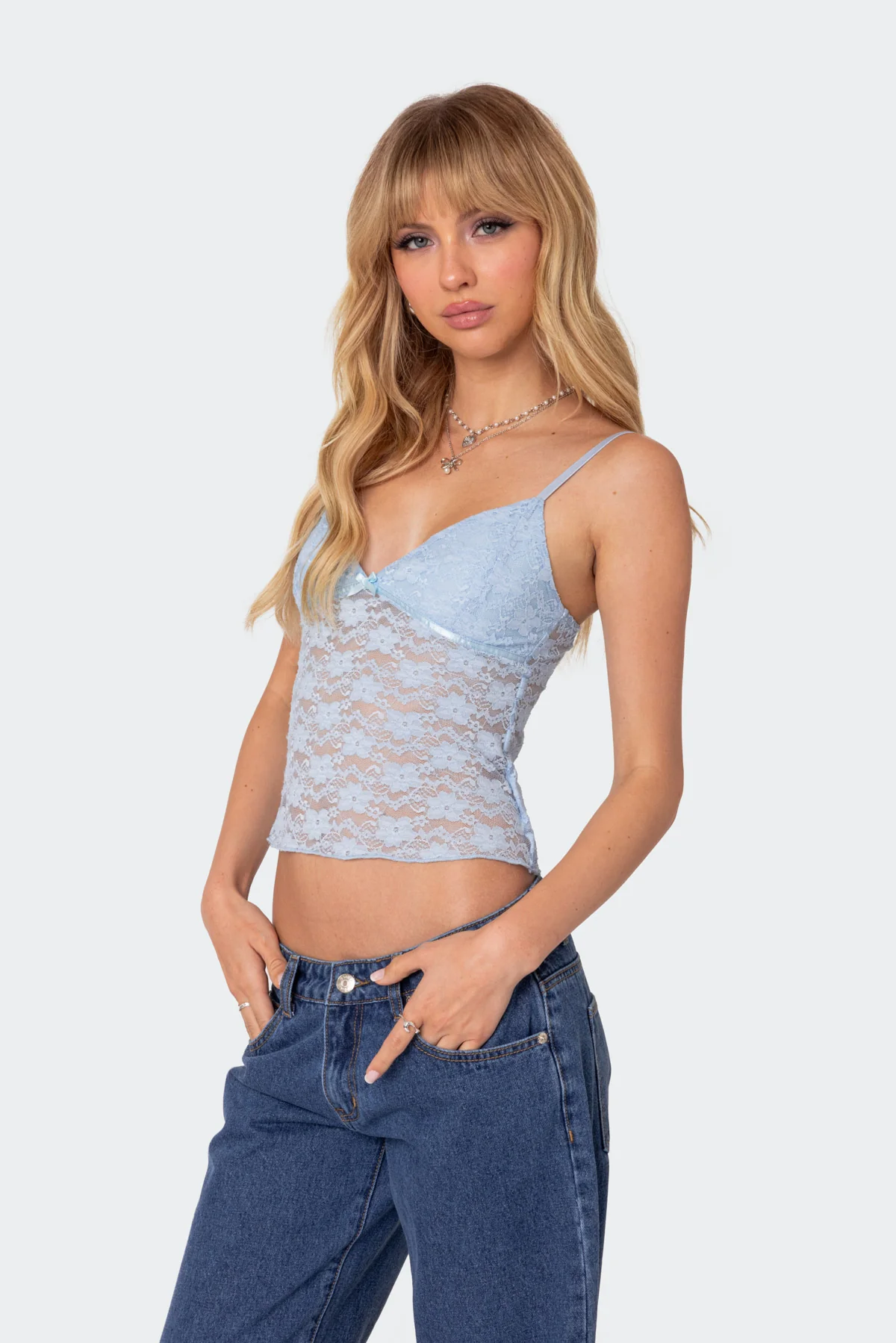 Eira Sheer Lace Tank Top - Image 3