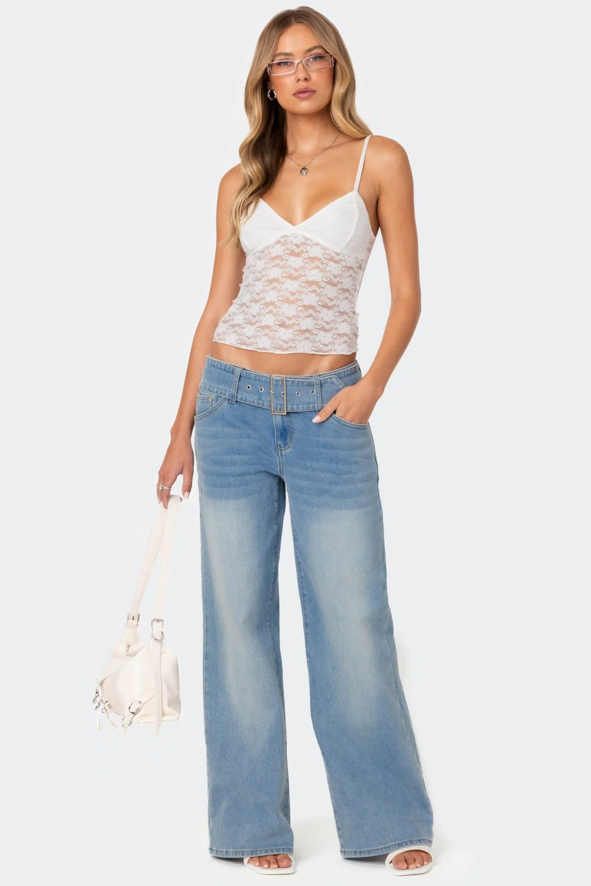 Eira Sheer Lace Tank Top - Image 2