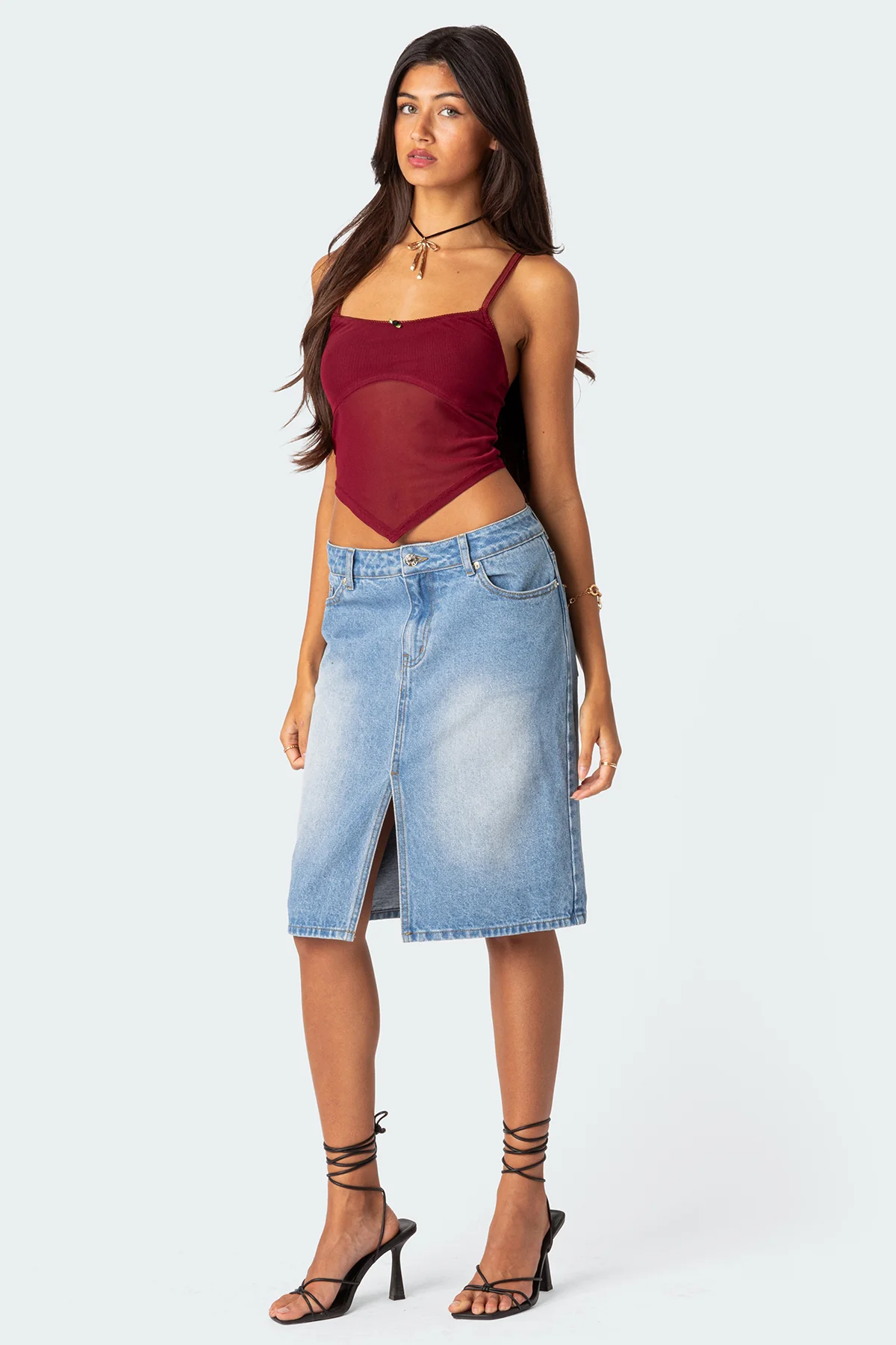 Cressida Sheer Mesh Tank Top - Image 5