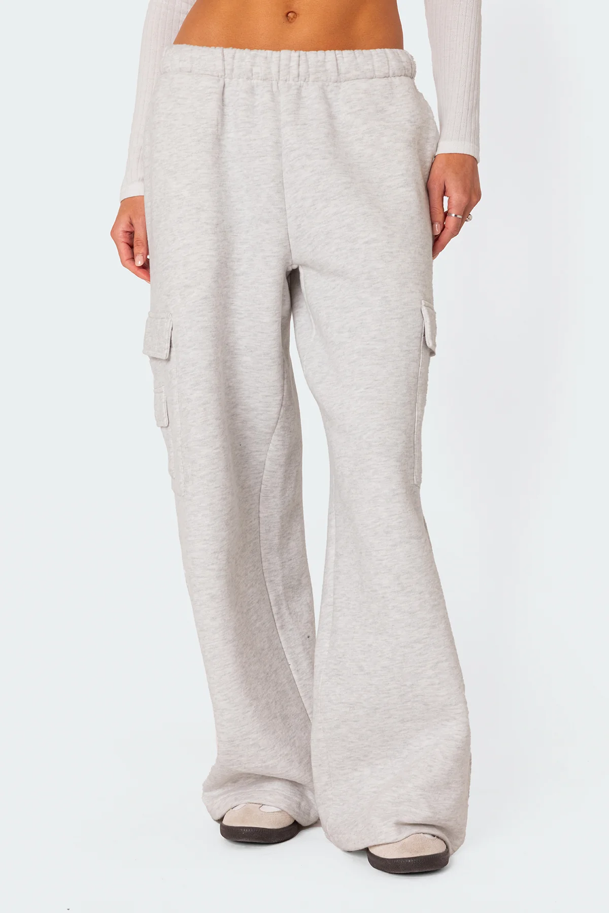 Wide Leg Cargo Sweatpants - Image 2