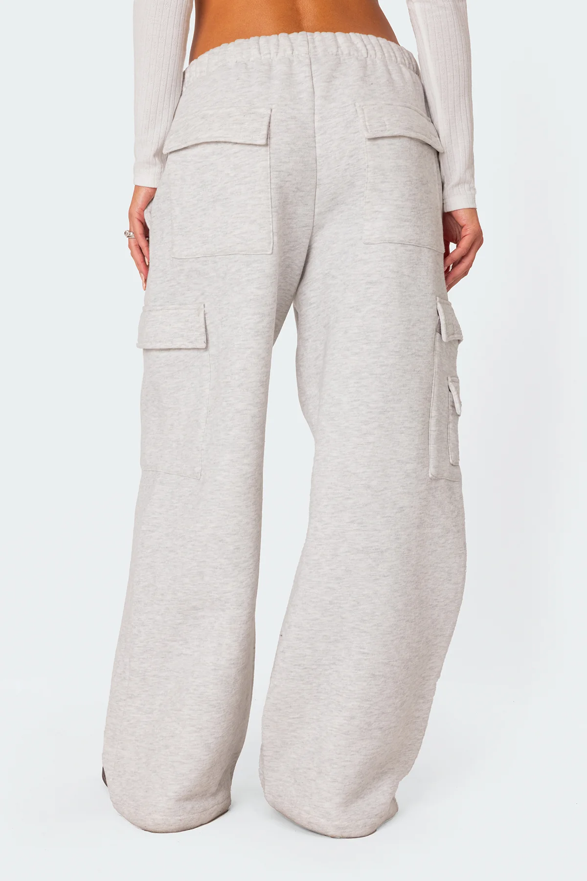 Wide Leg Cargo Sweatpants - Image 4