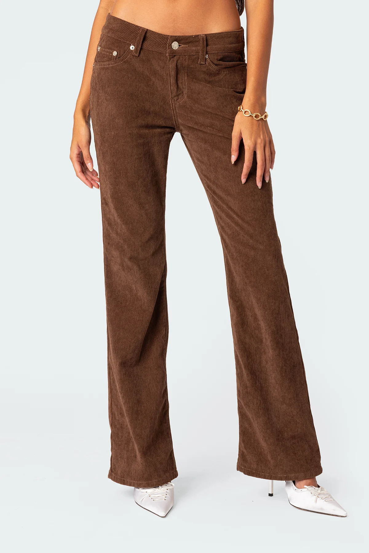 Corduroy Bootcut Flared Pants - Image 2