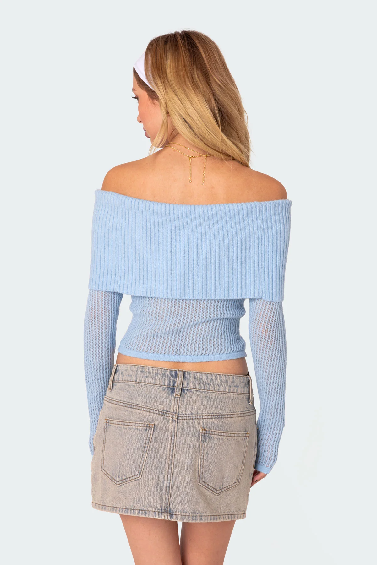 Lili Fold Over Knit Top - Image 5