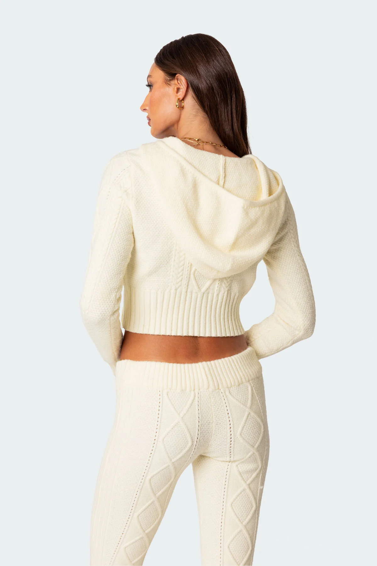 Ray Cable Knit Hooded Cardigan - Image 5