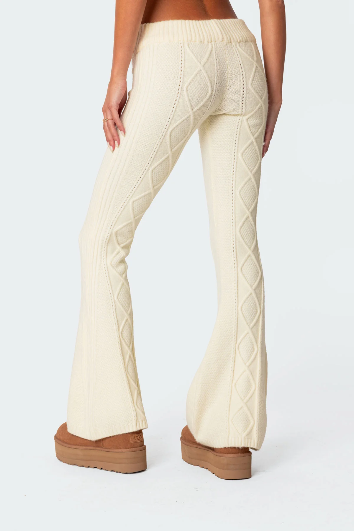 Ray Cable Knit Flared Pants - Image 5