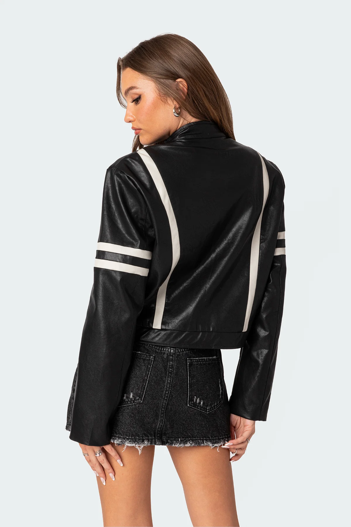 Rockstar Oversized Faux Leather Jacket - Image 4