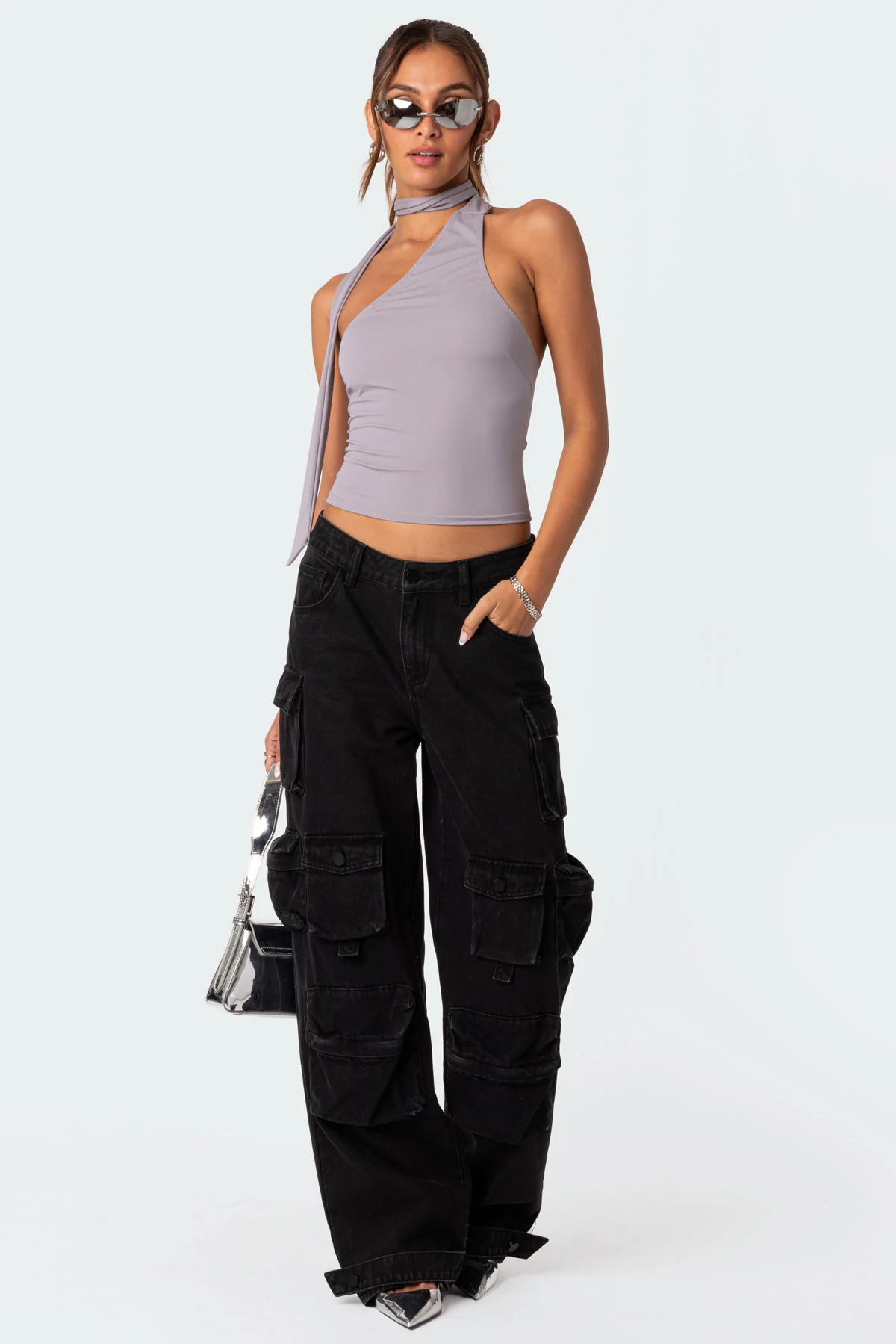 Melony Asymmetric Scarf Top - Image 2