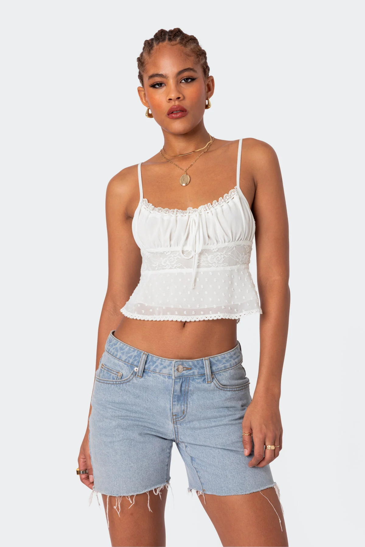 Wendy Tie Back Lacey Top - Image 3