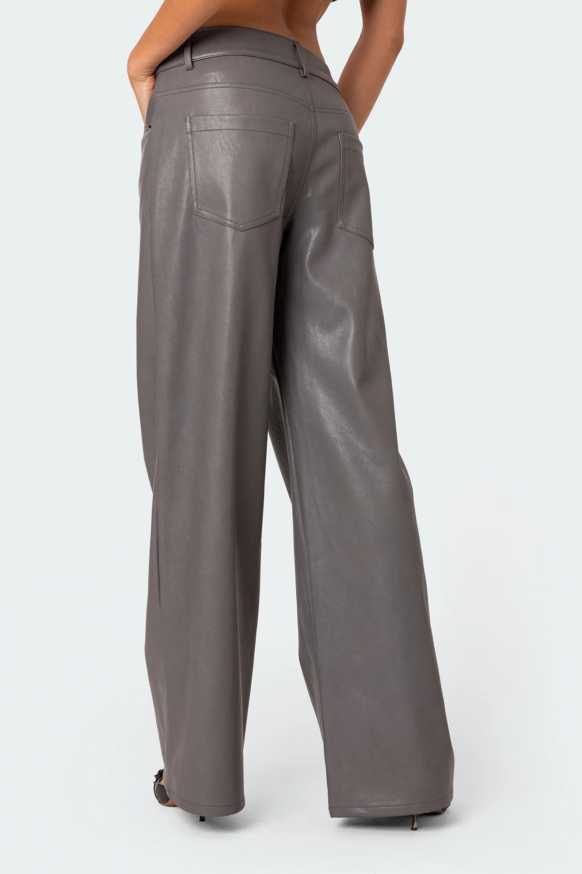 Faux Leather Straight Leg Pants - Image 4