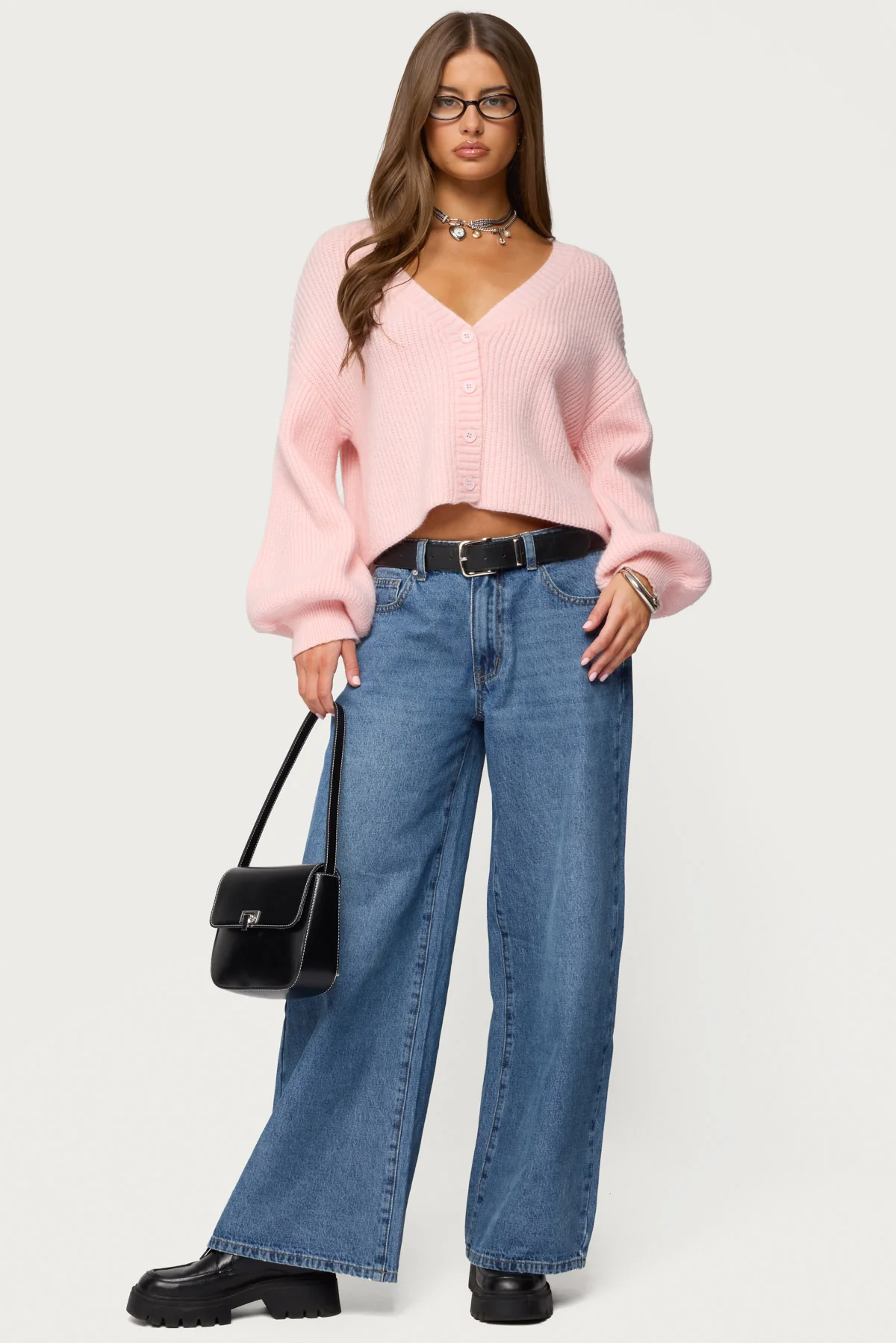 Sabrina Chunky Knit Cropped Cardigan - Image 2