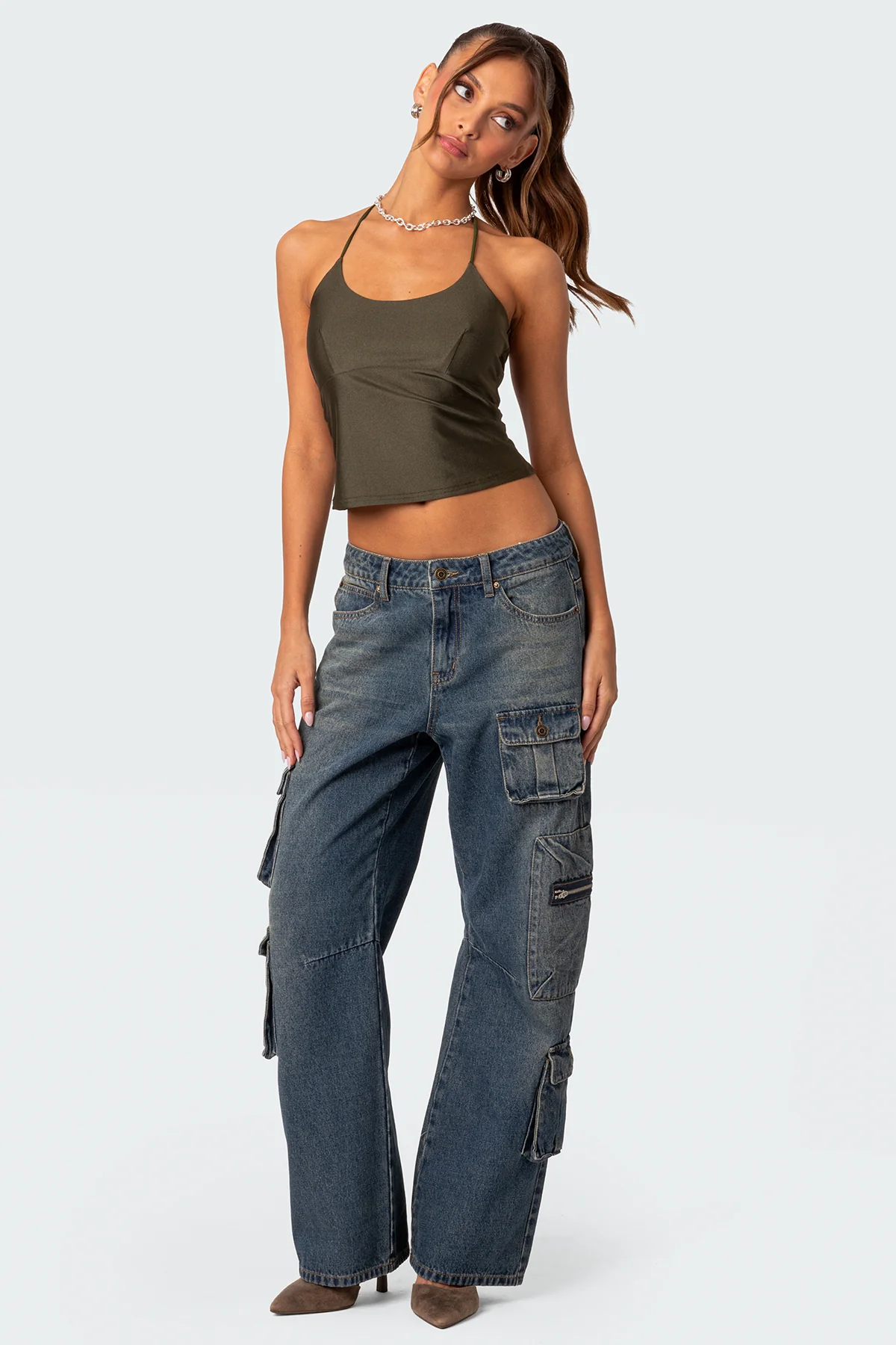 Sara Back Cut Out Halter Top - Image 5