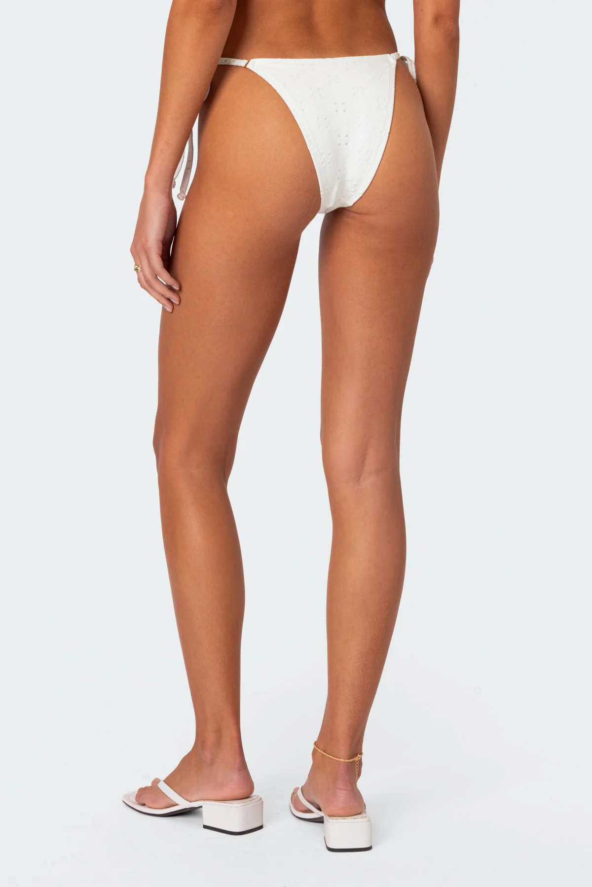 Eyelet String Bikini Bottom - Image 5