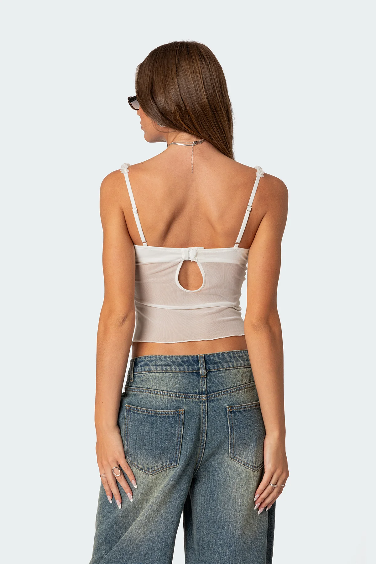 Lidia Sheer Mesh Bra Top - Image 4