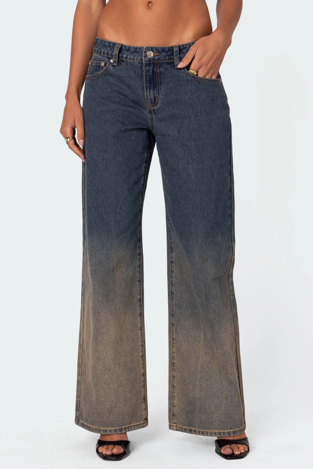 Mud Wash Low Rise Slouchy Jeans - Image 2