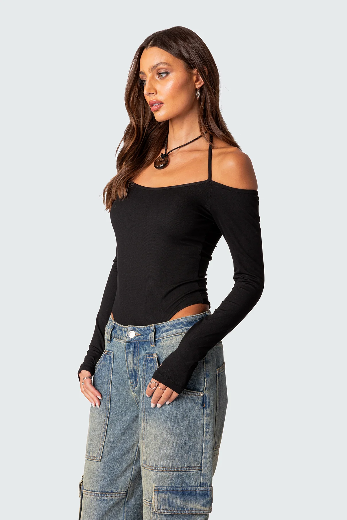 Model Off Duty Ribbed Bodysuit - Image 3