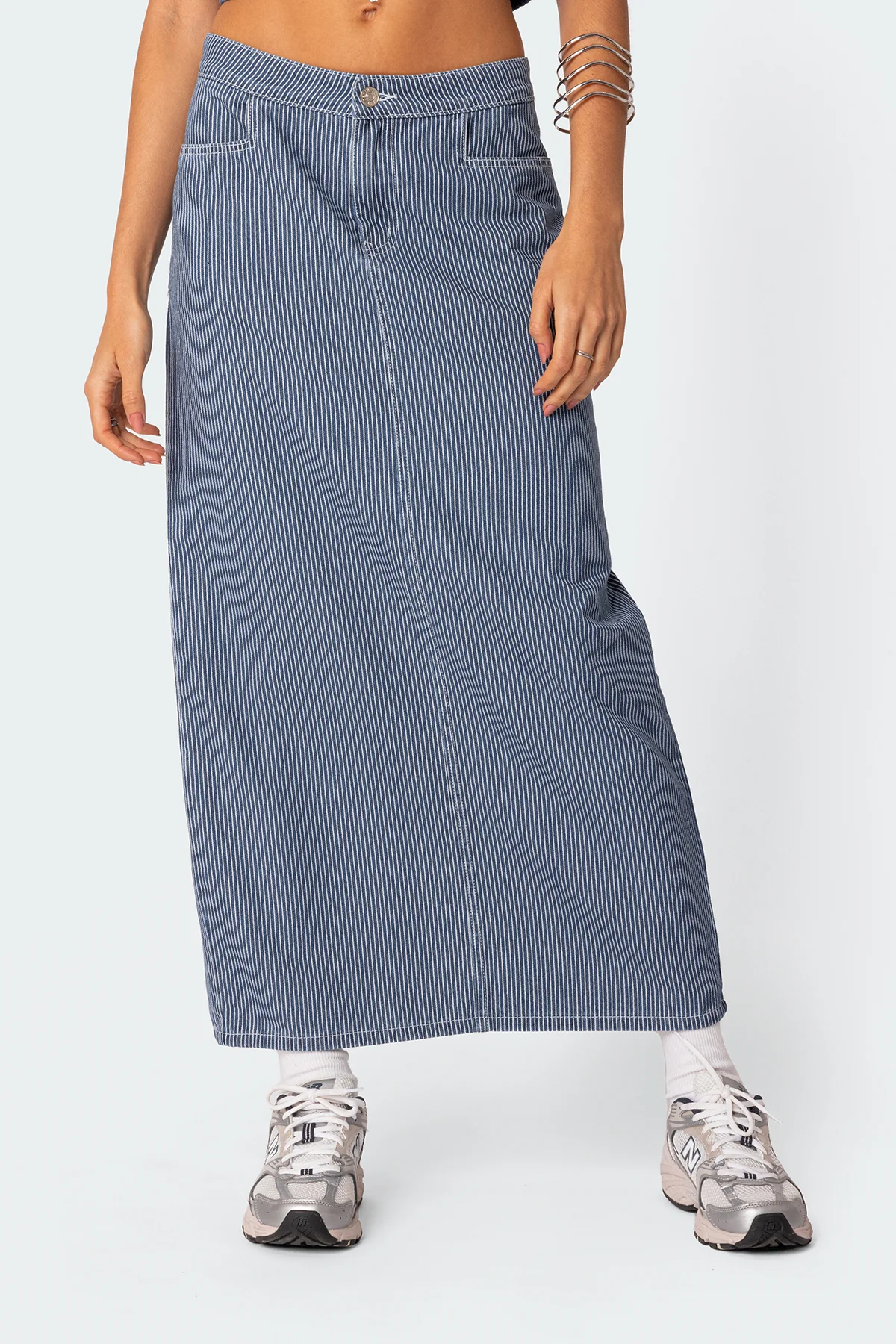 Railroad Denim Maxi Skirt - Image 2
