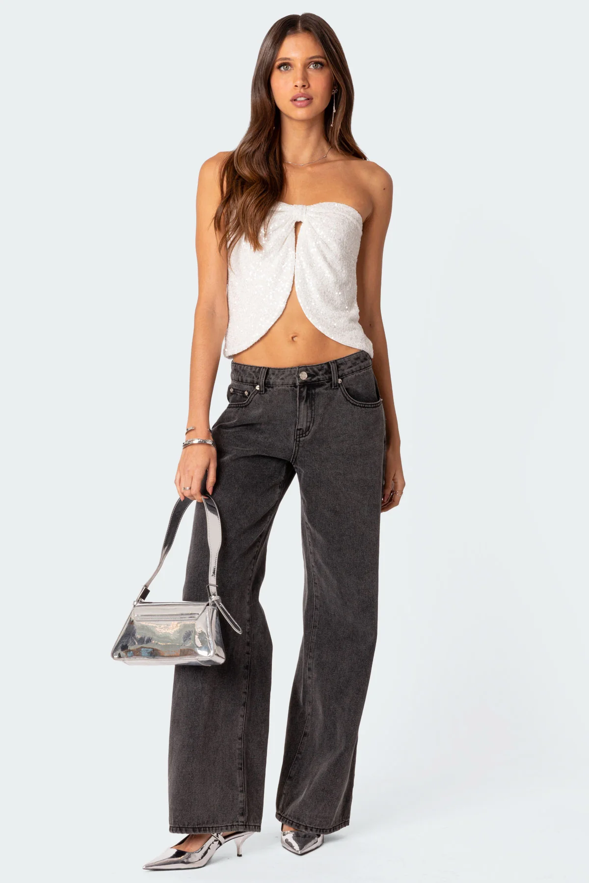 Siren Sequin Split Front Top - Image 2