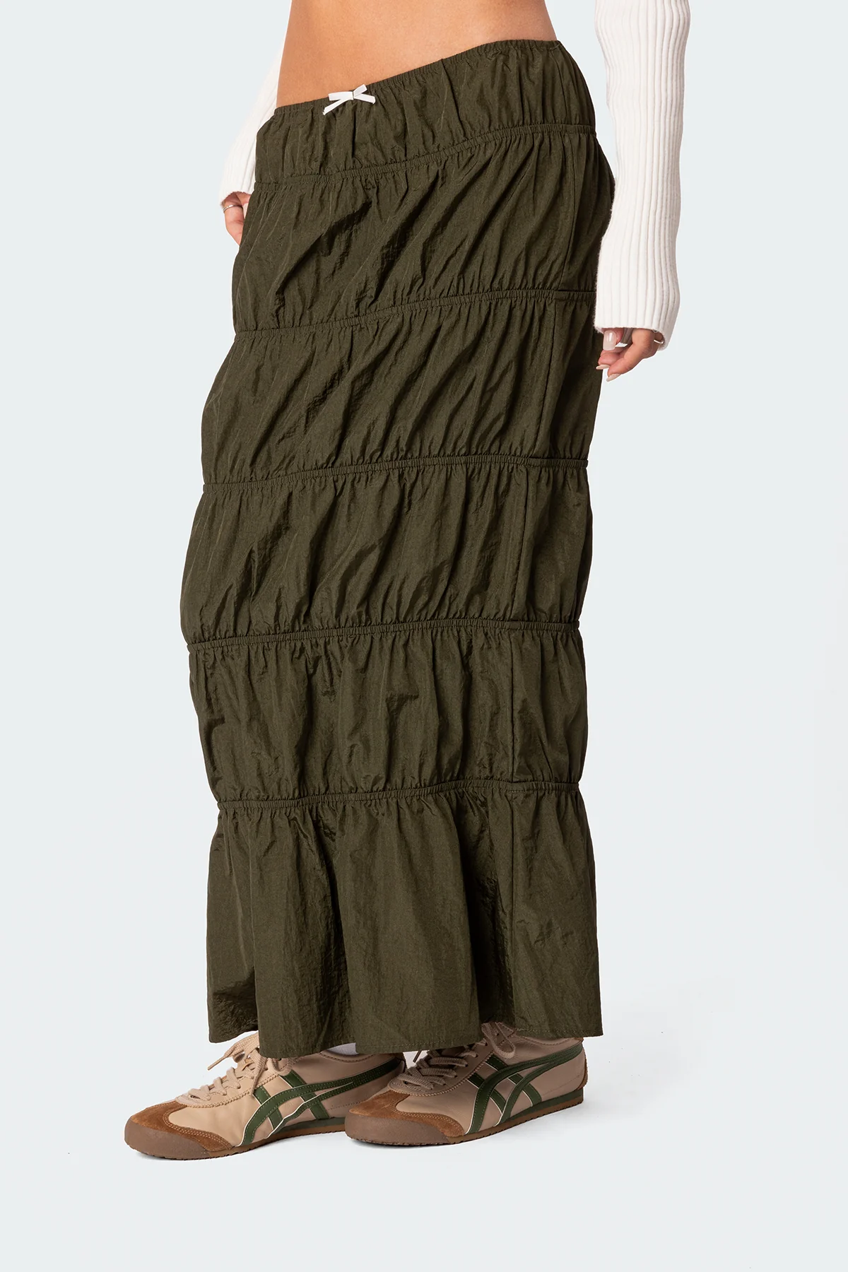 Tiered Scrunch Maxi Skirt - Image 3