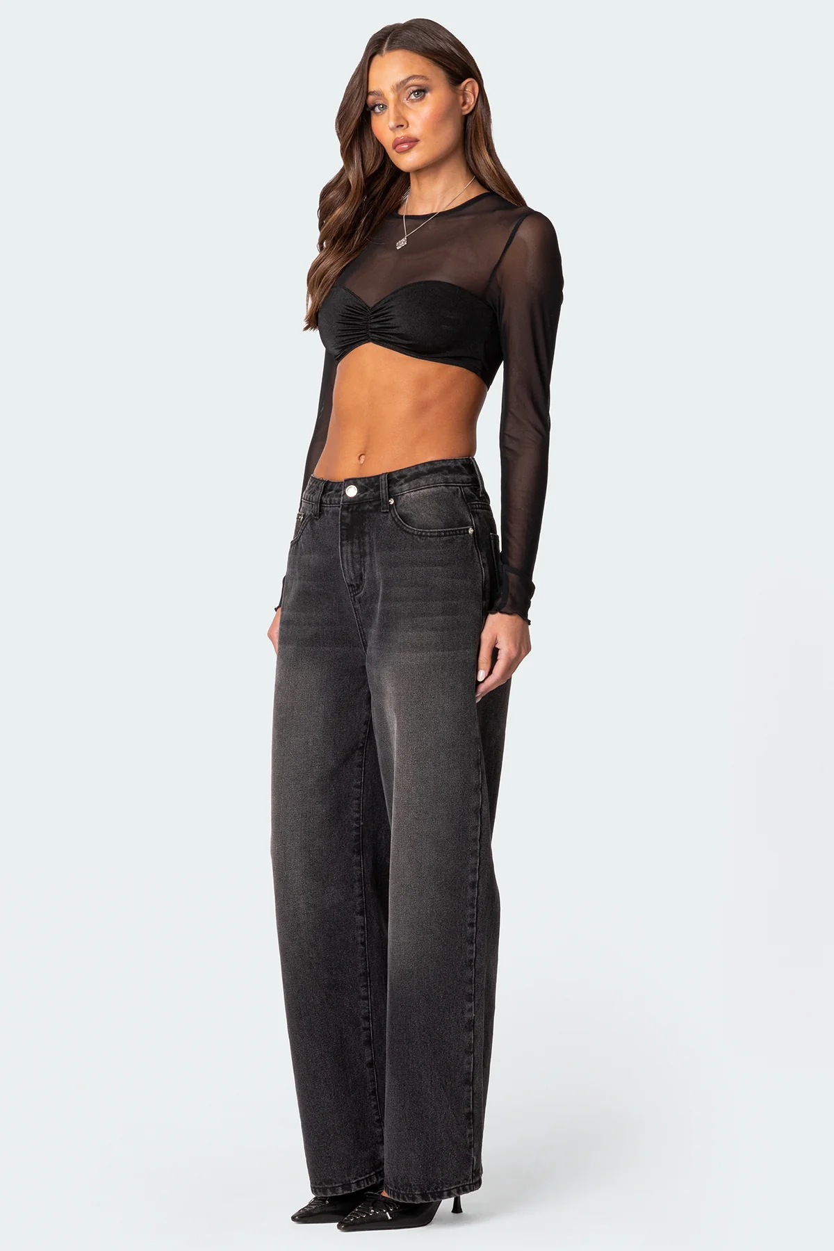 Night Out Sheer Crop Top - Image 5