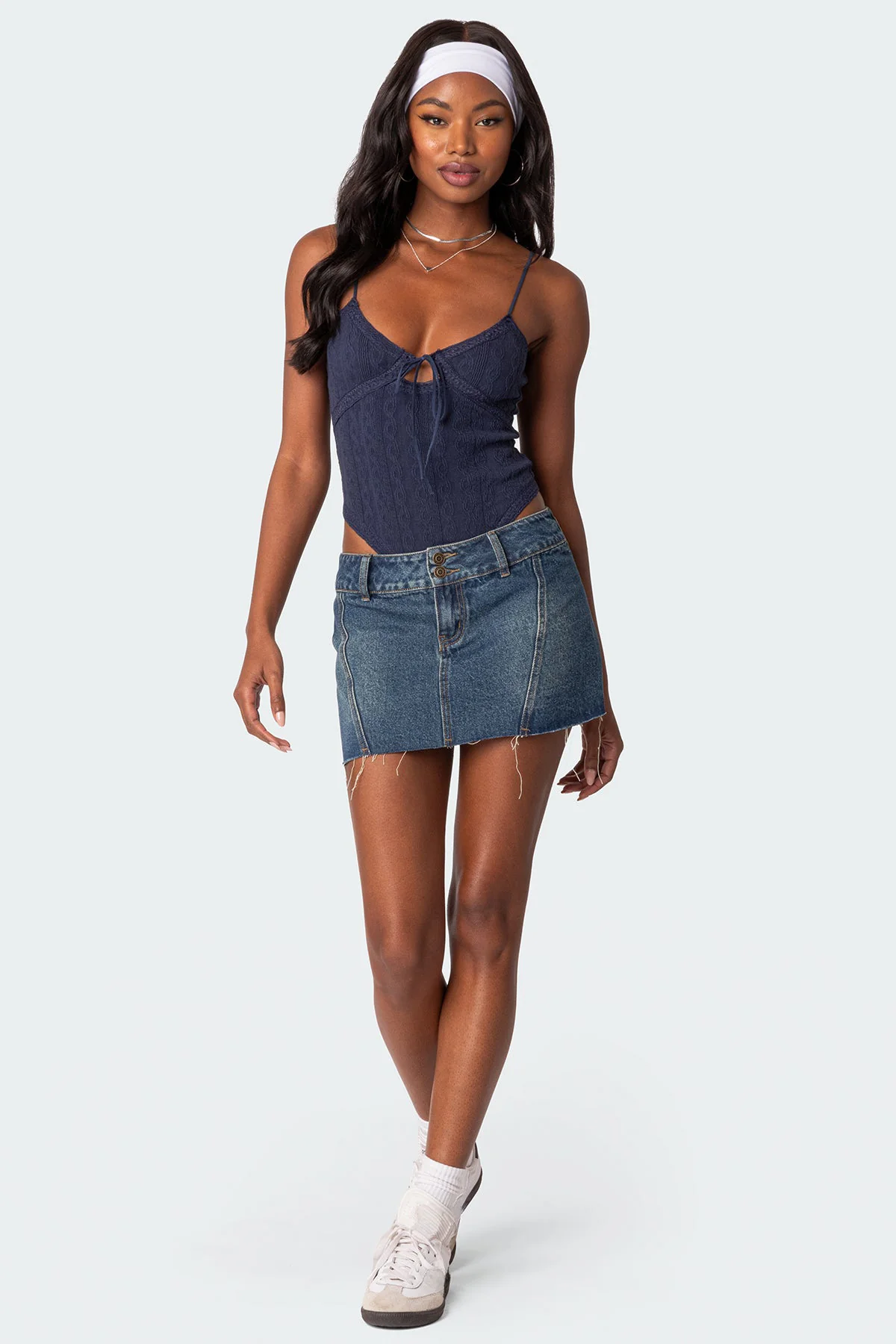 Lacey Knit Cut Out Bodysuit - Image 5