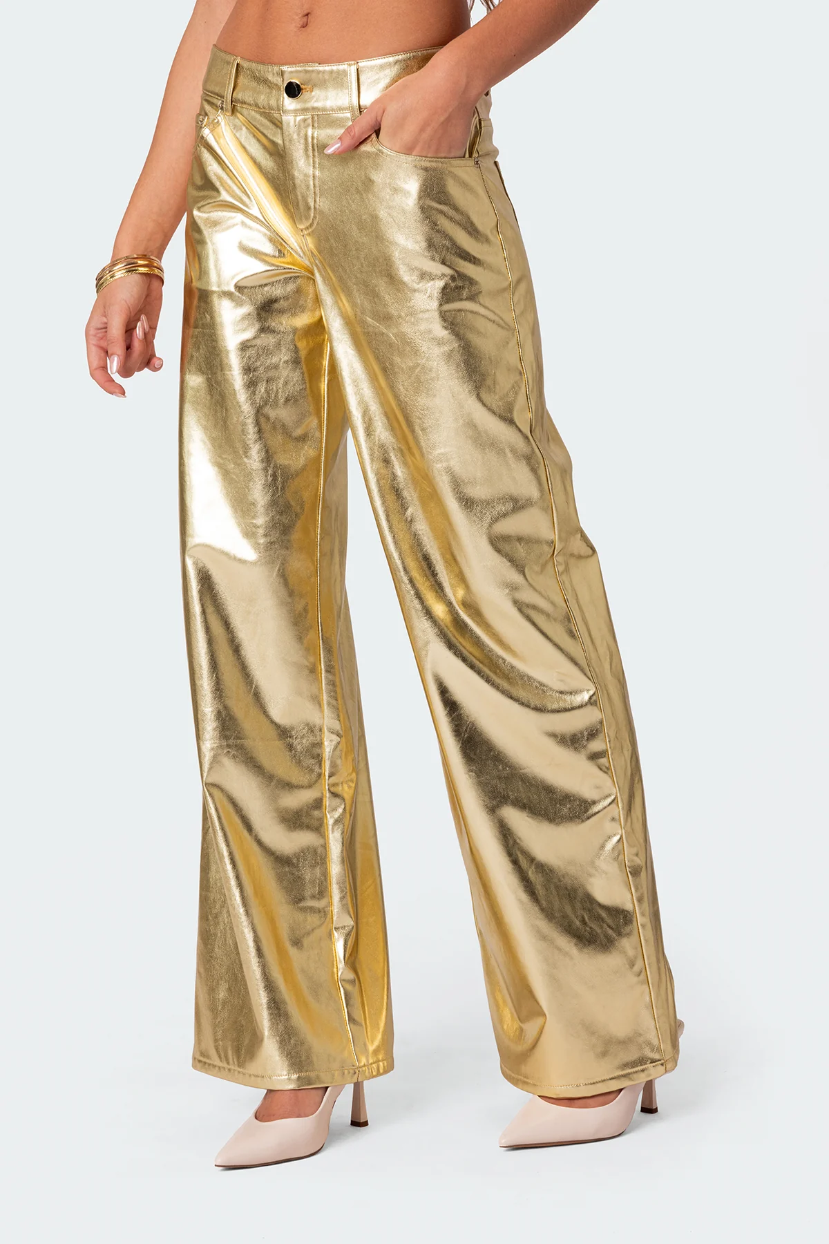 Rochelle Low Rise Metallic Jeans - Image 3