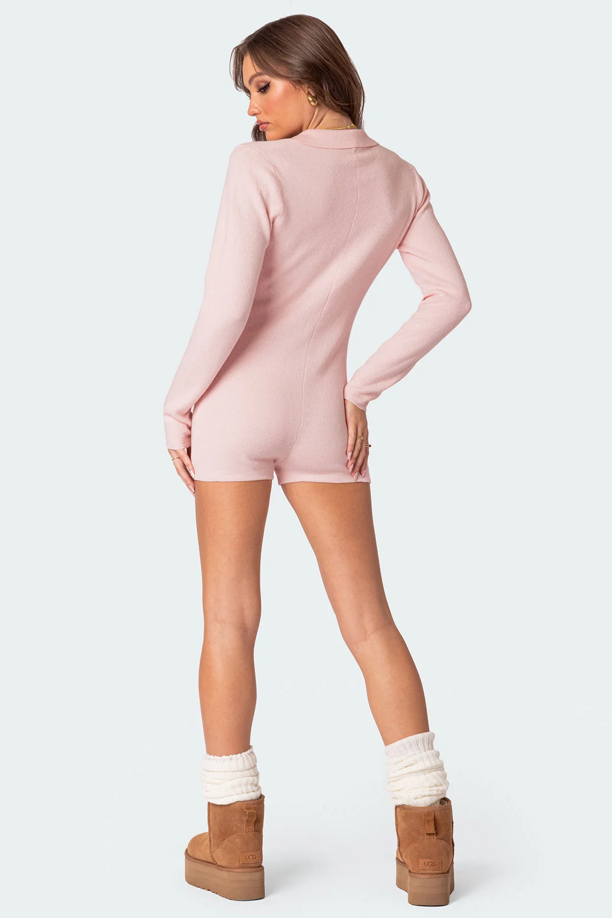 Lillian Button Front Knit Romper - Image 4