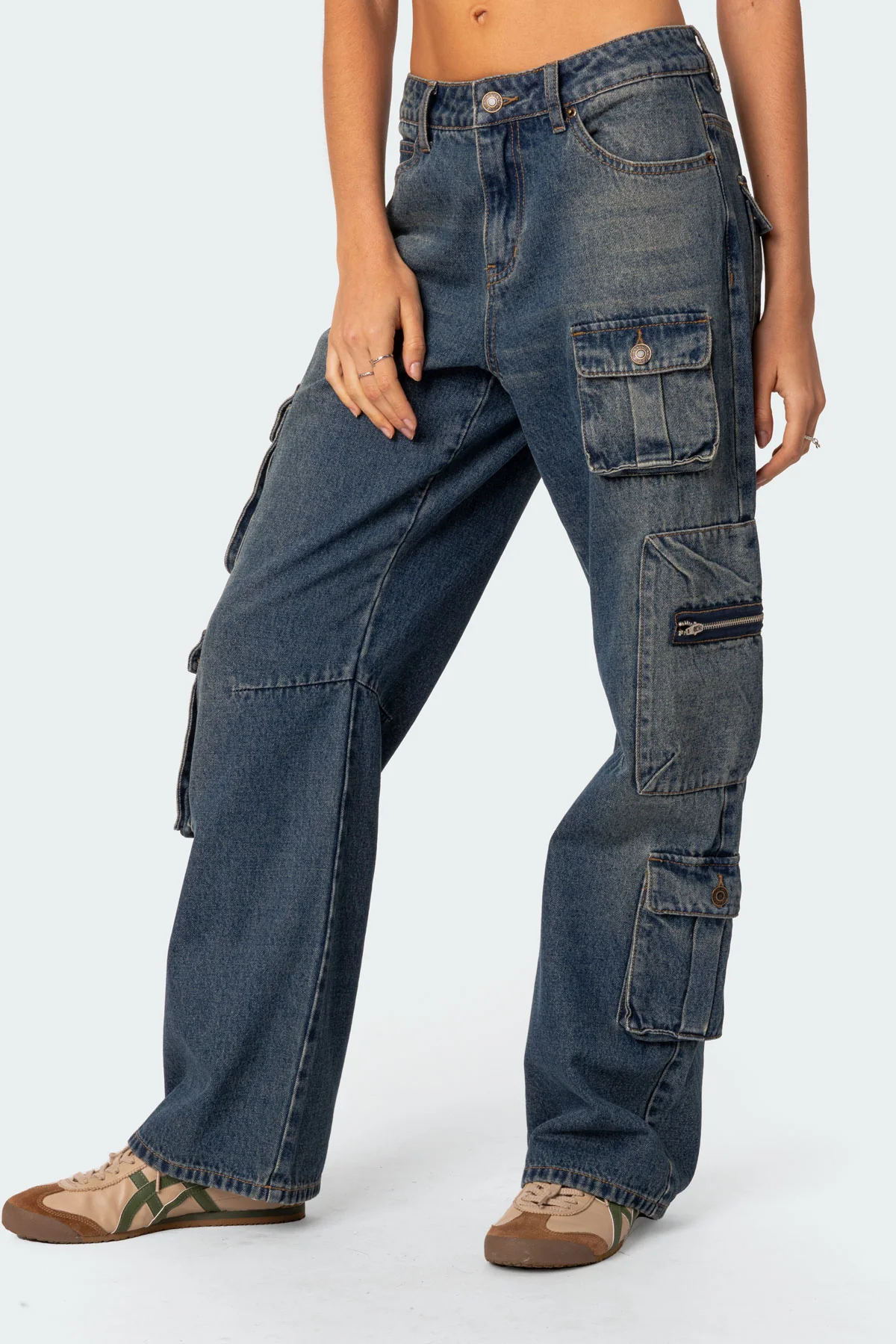 Adana Low Rise Baggy Cargo Jeans - Image 3