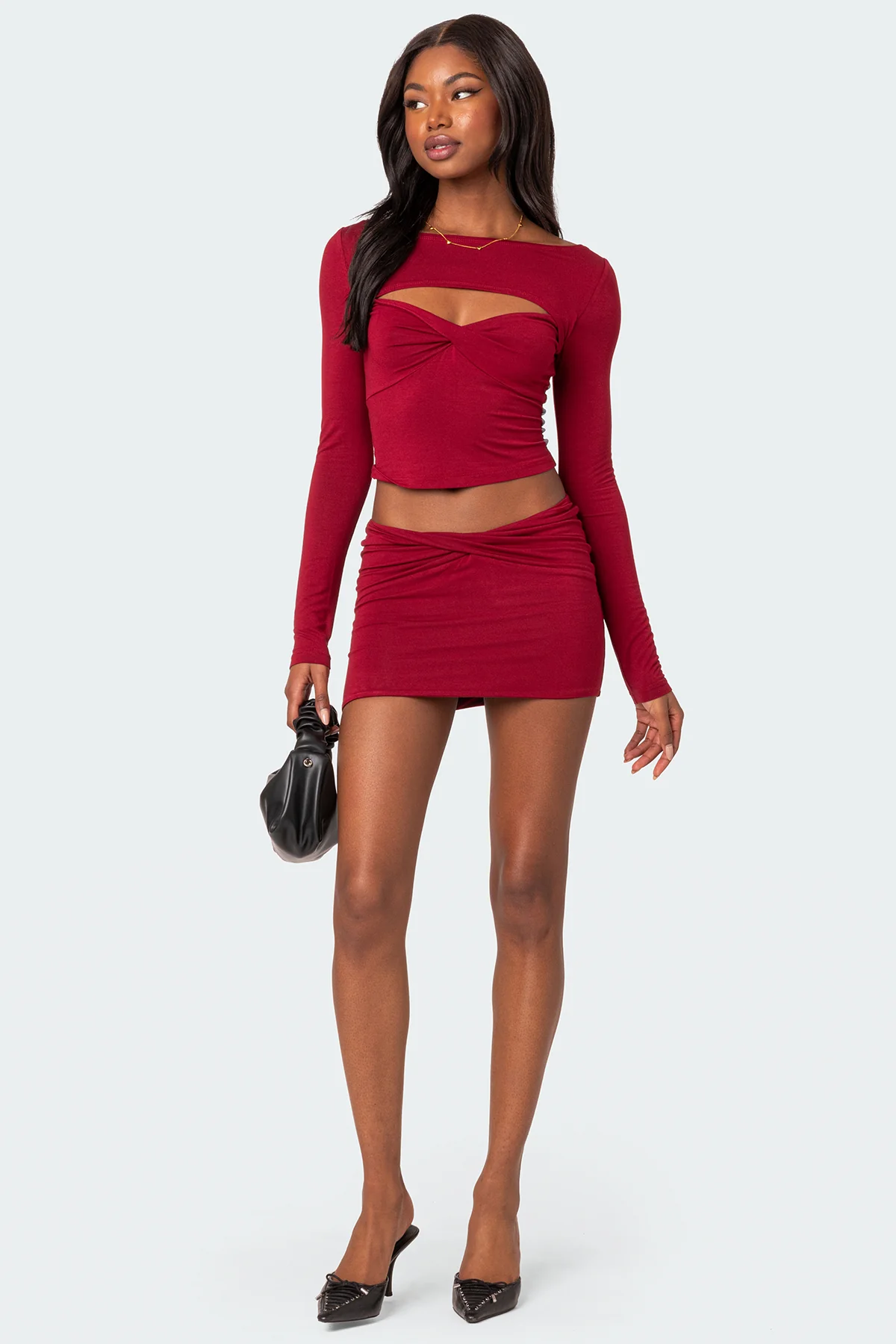 Lara Cut Out Twist Front Top - Image 2