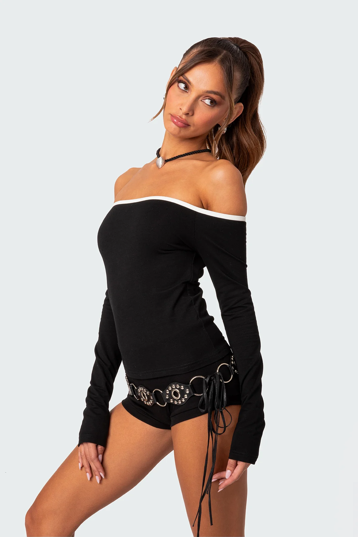 Captain Contrast Off Shoulder Top - Image 3