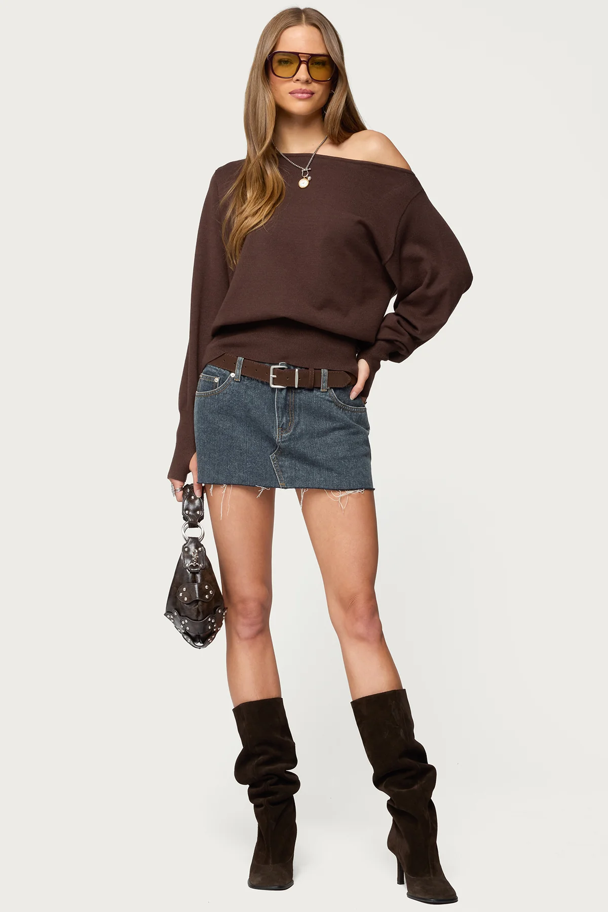 Off Shoulder Oversized Sweater - Image 2